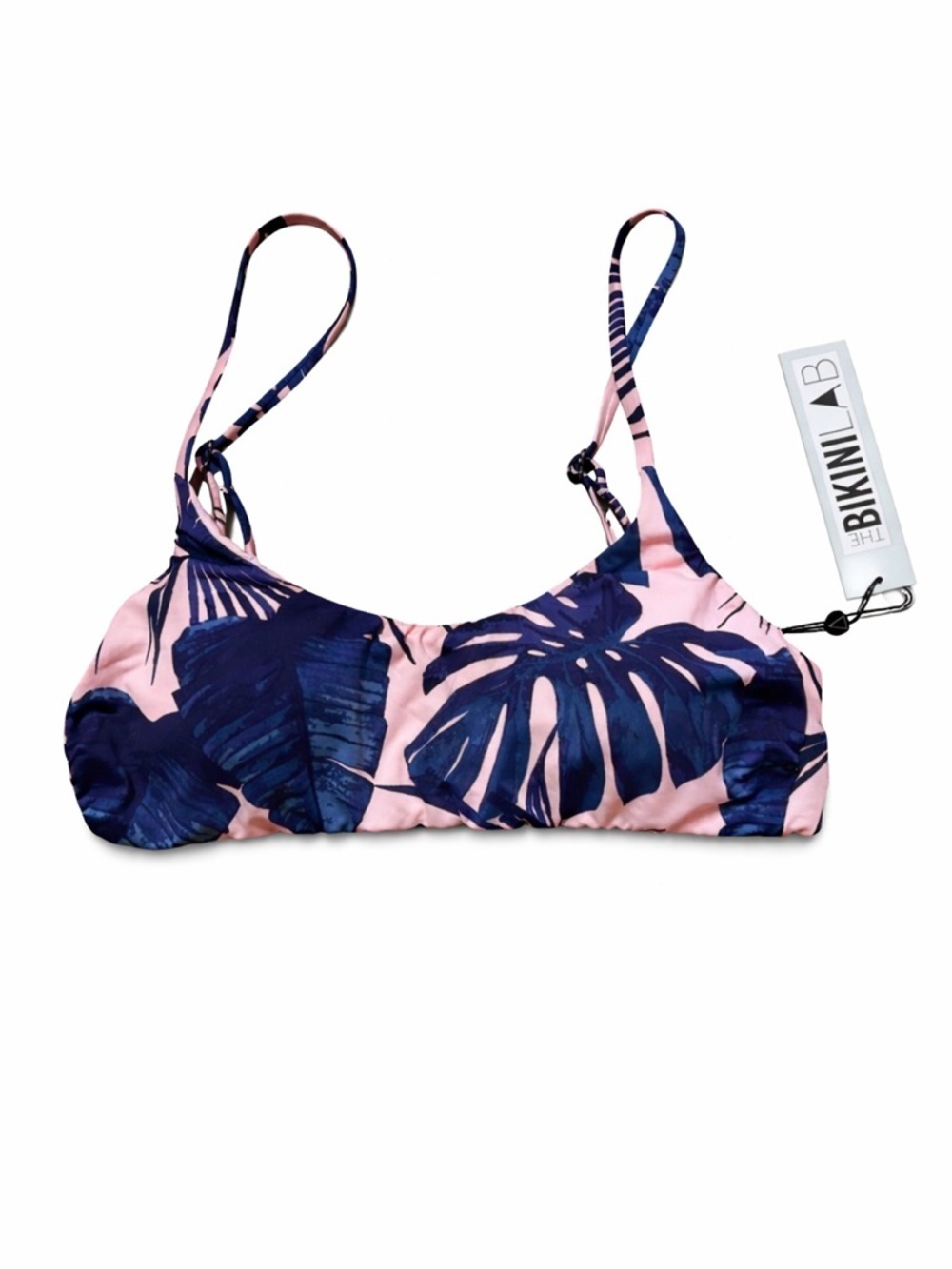 The Bikini Lab Pink Blue Tropical Bikini Top NWT Small